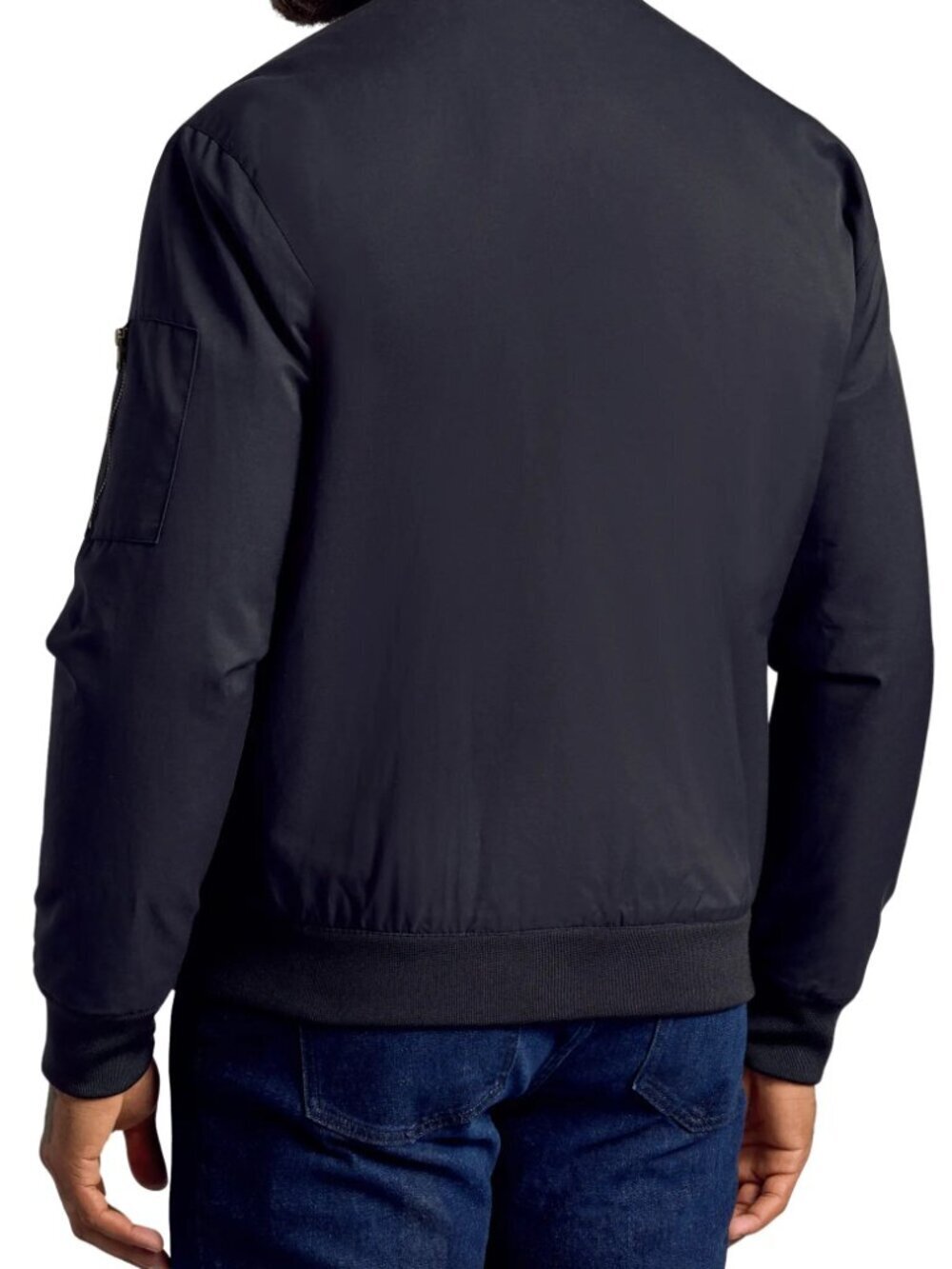 🖤 NWOT True Classic Men's Water Resistant Bomber Jacket ✈️ Size Large - Picture 3 of 16